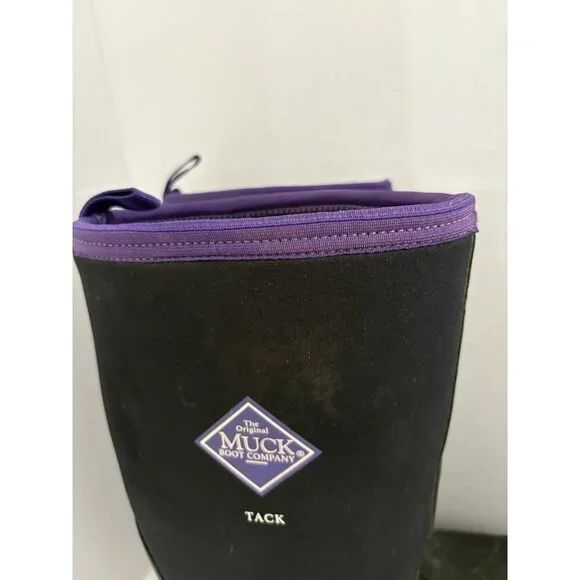 MUCK Tack Boots Classic Women's 11 Black/purple High Horse Farm Barn - Picture 3 of 8